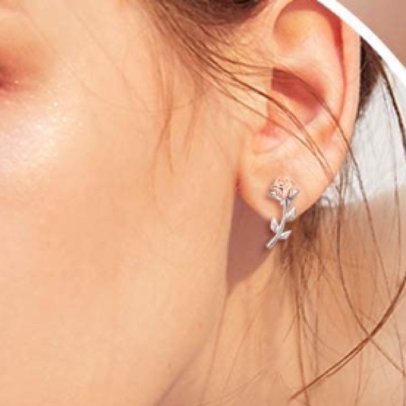 Enchanted Rose Beauty and the Beast Earrings - Picture 7 of 7